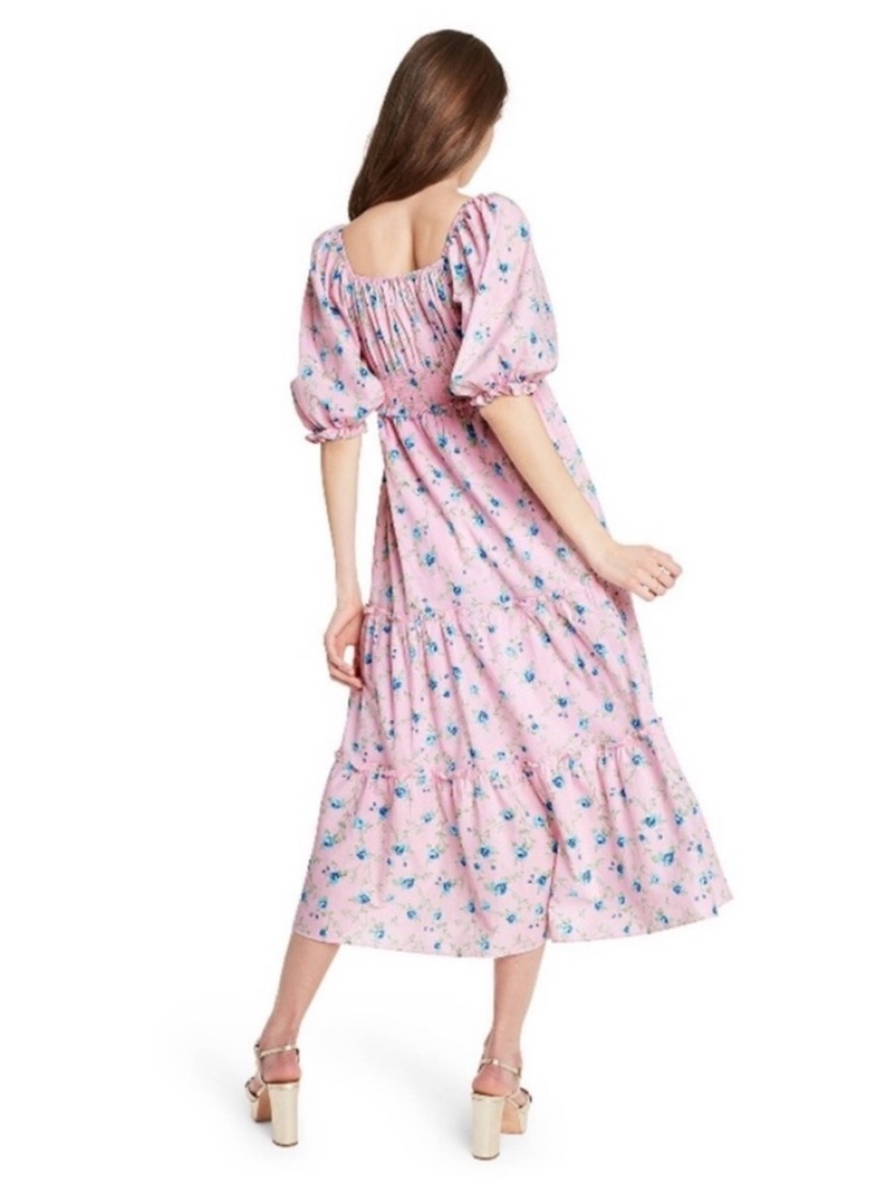 LoveShackFancy + Target Floral Pink Blue Midi Ruffled Smocked Dress
Size XL - Picture 4 of 9